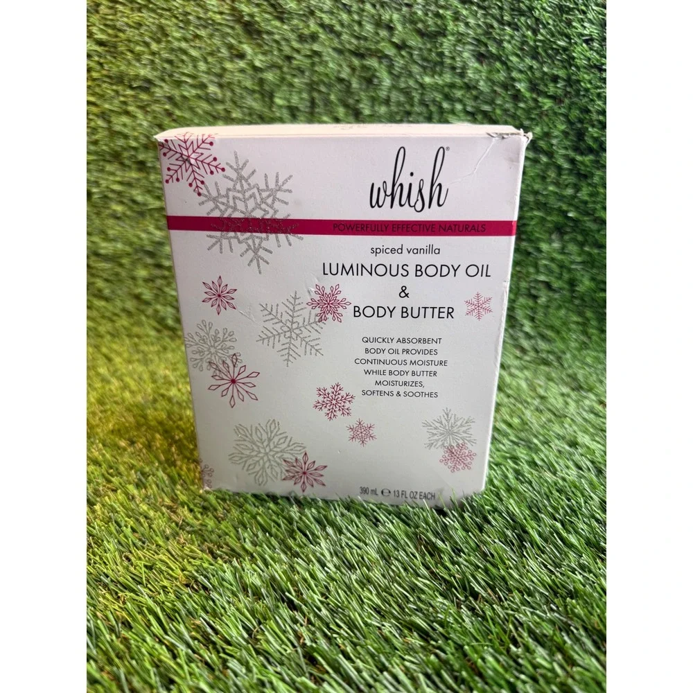 Whish Spiced Vanilla Luminous Body Oil &‎ Body Butter Set 13oz Each New